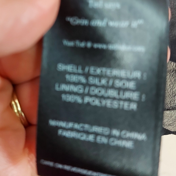 Ted Baker V neck silk sheer blouse with blouson 3/4 sleeve - Picture 7 of 9